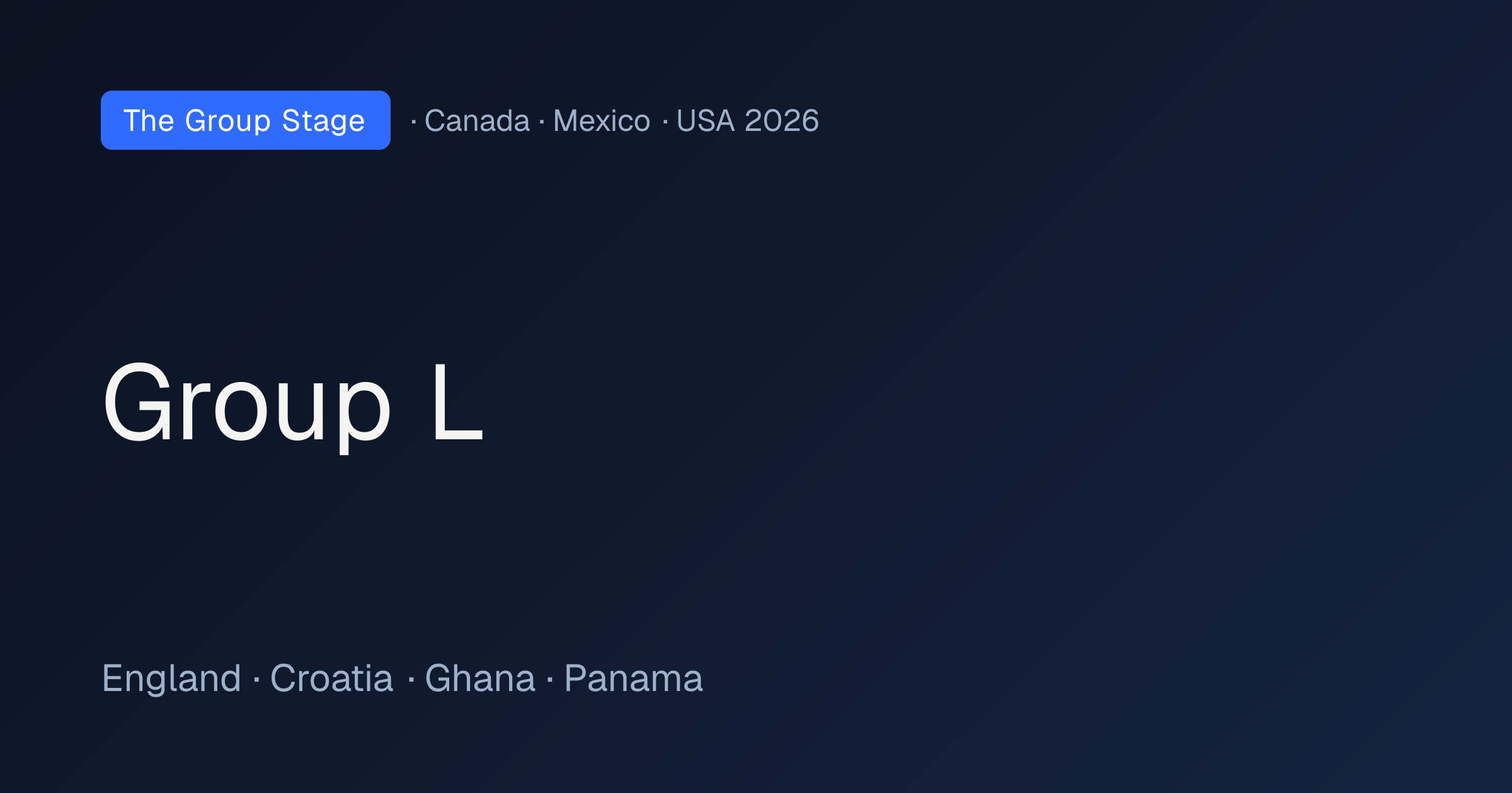 World Cup 2026 Group L: Standings, Table & Predictions