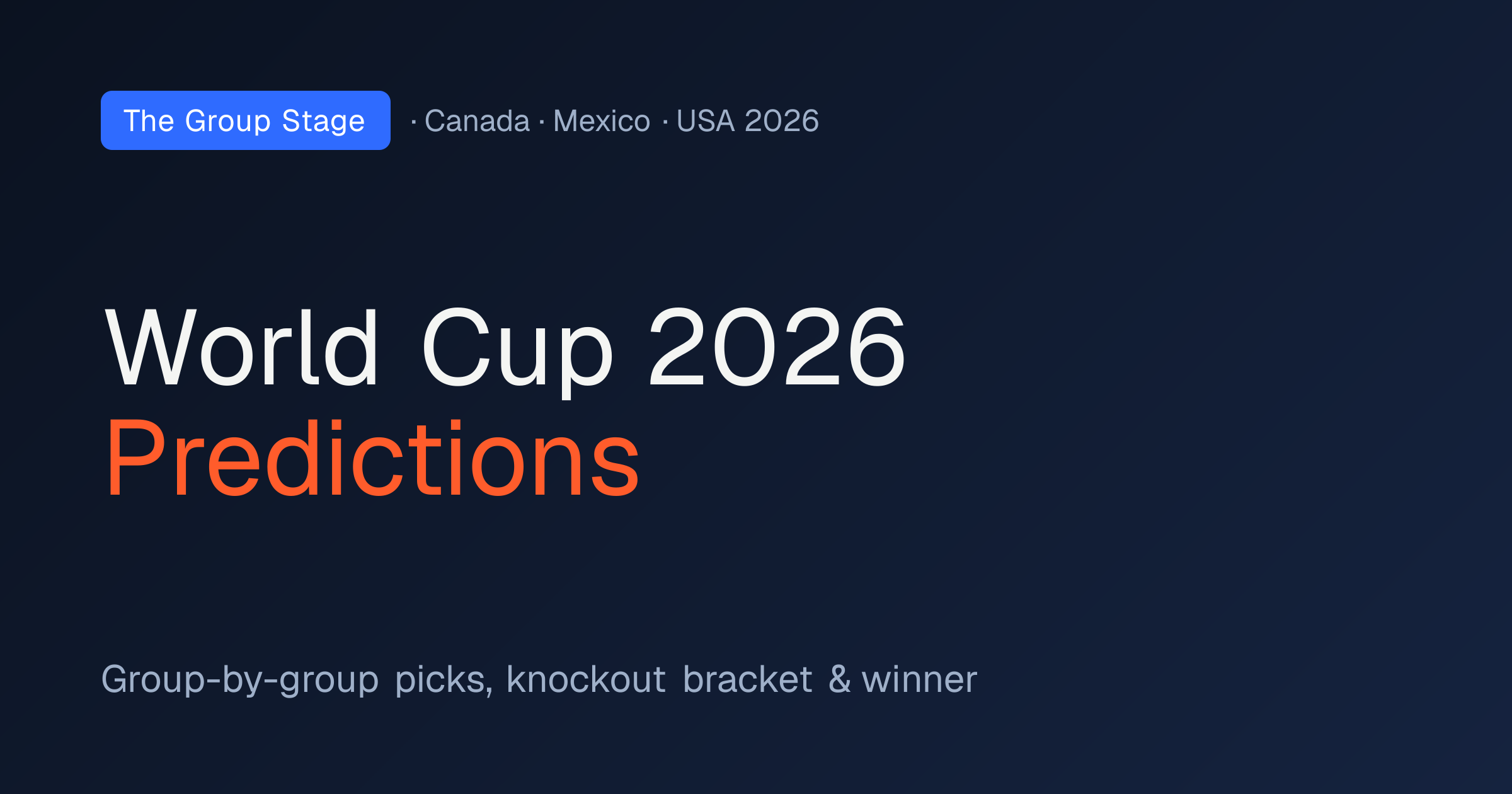 2026 World Cup Predictions: 100,000 Simulations